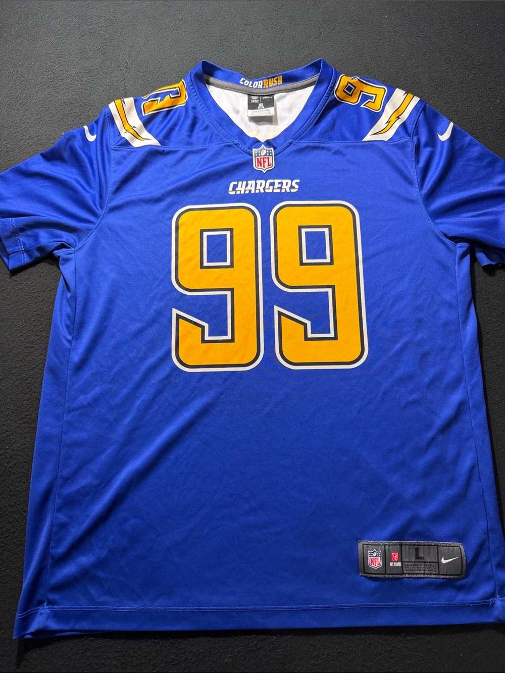 Bosa Charges Nike Blue & Gold #99 Football Jersey